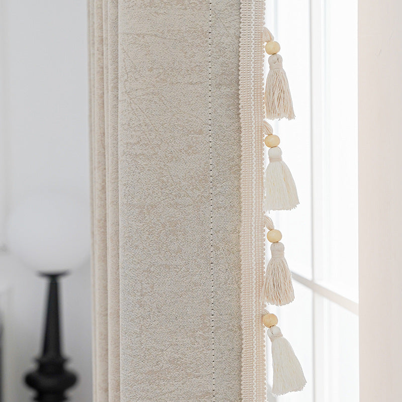 Decorative curtain with tassel trim Stornfield