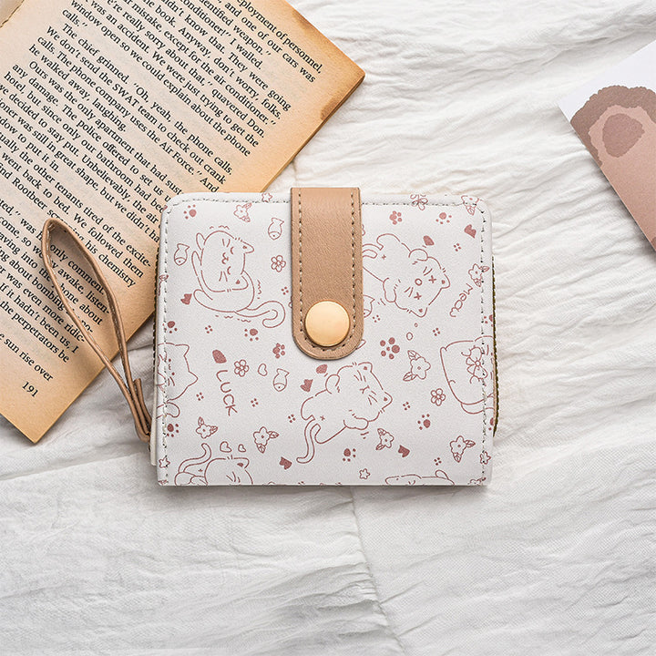 Cute Cat-Themed Zippered Coin Wallet Stornfield