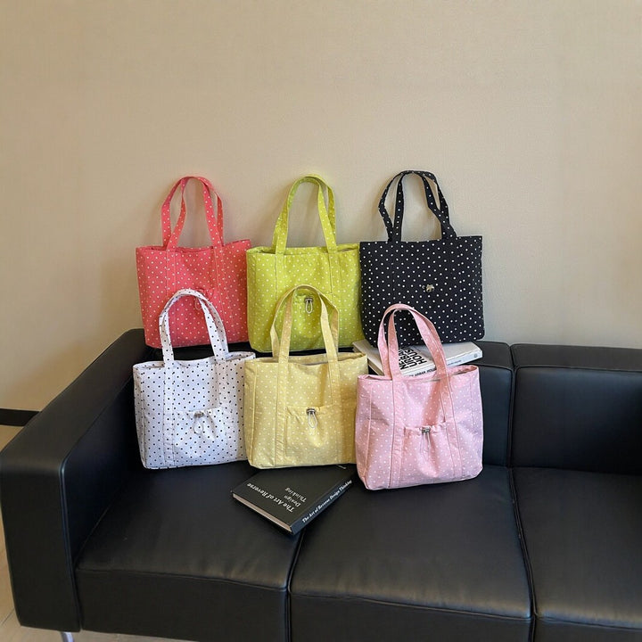 Versatile Polka Dot Tote Bag