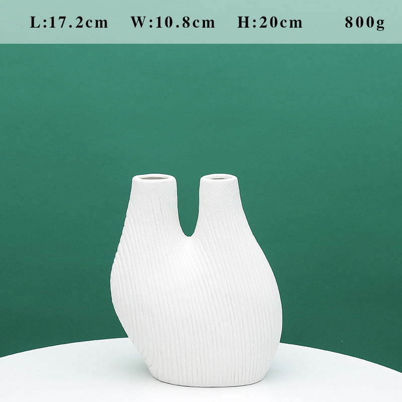 Unique Dual Chamber Ceramic Vase Stornfeild