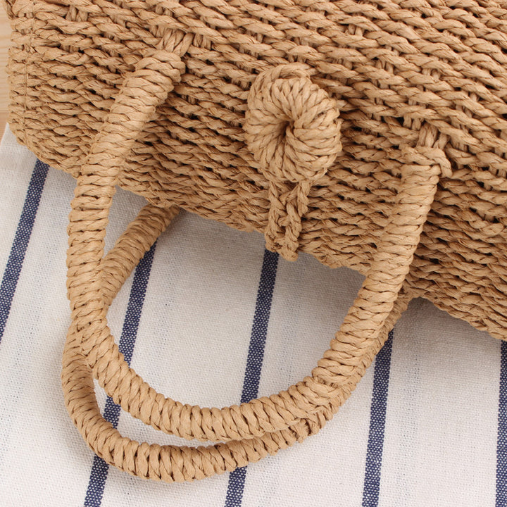 Braided shoulder bag with innovative closure Stornfield