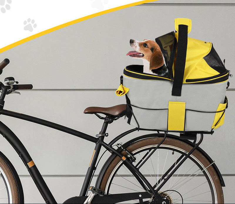 collapsible breathable pet travel carrier with reinforced metal frame and padded handle Stornfield