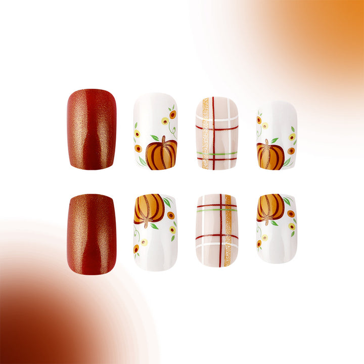 Seasonal Pumpkin-Themed Nail Art Set Stornfield