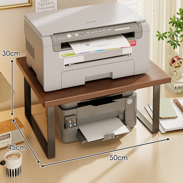 Compact TwoTier Wooden Desktop Printer and Monitor Riser