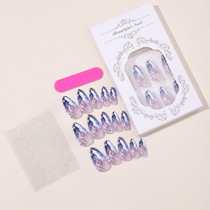 Acrylic nail set with crystal design and sparkling accents Stornfield