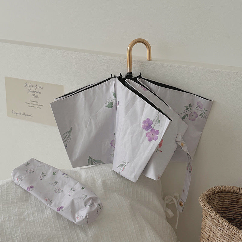 Ladies Folding Umbrella with Elegant Flower Design Stornfield