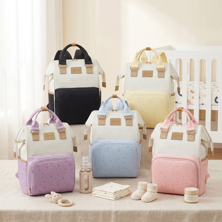 Starry Print Multi-Functional Diaper and Travel Backpack Stornfield
