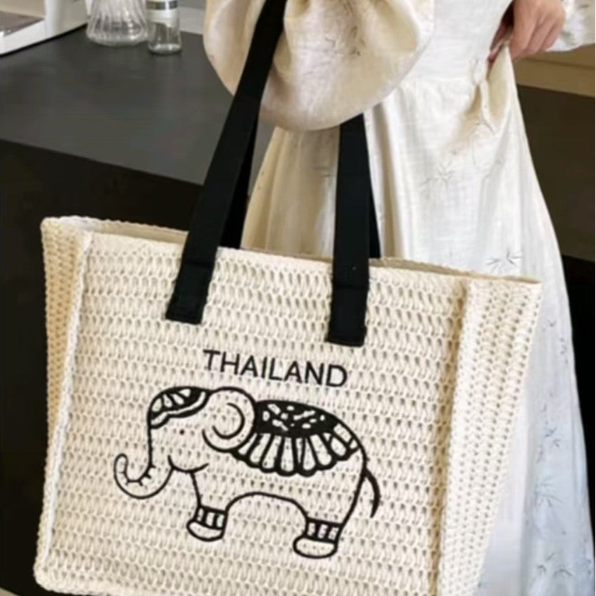 Cotton shopping bag with elephant design Stornfield