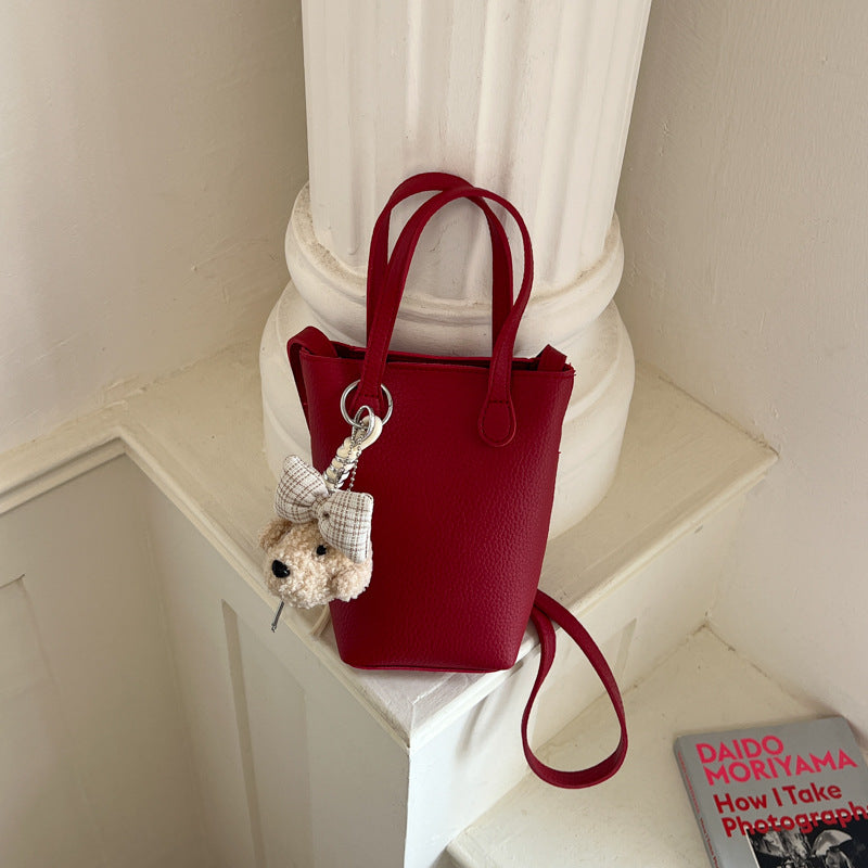 Compact Leather Mini Tote Bag