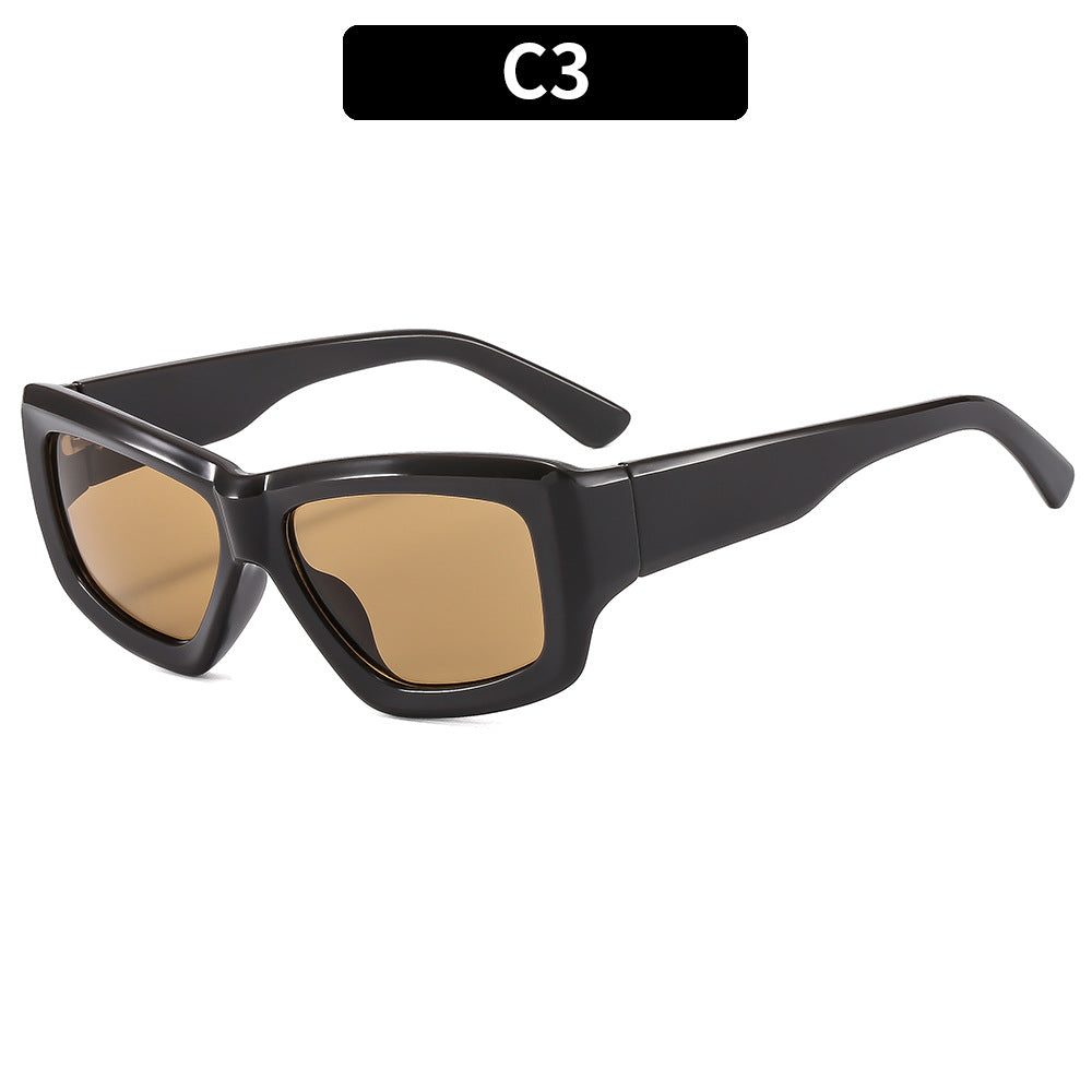 Retro-Inspired Chunky Frame Sunglasses