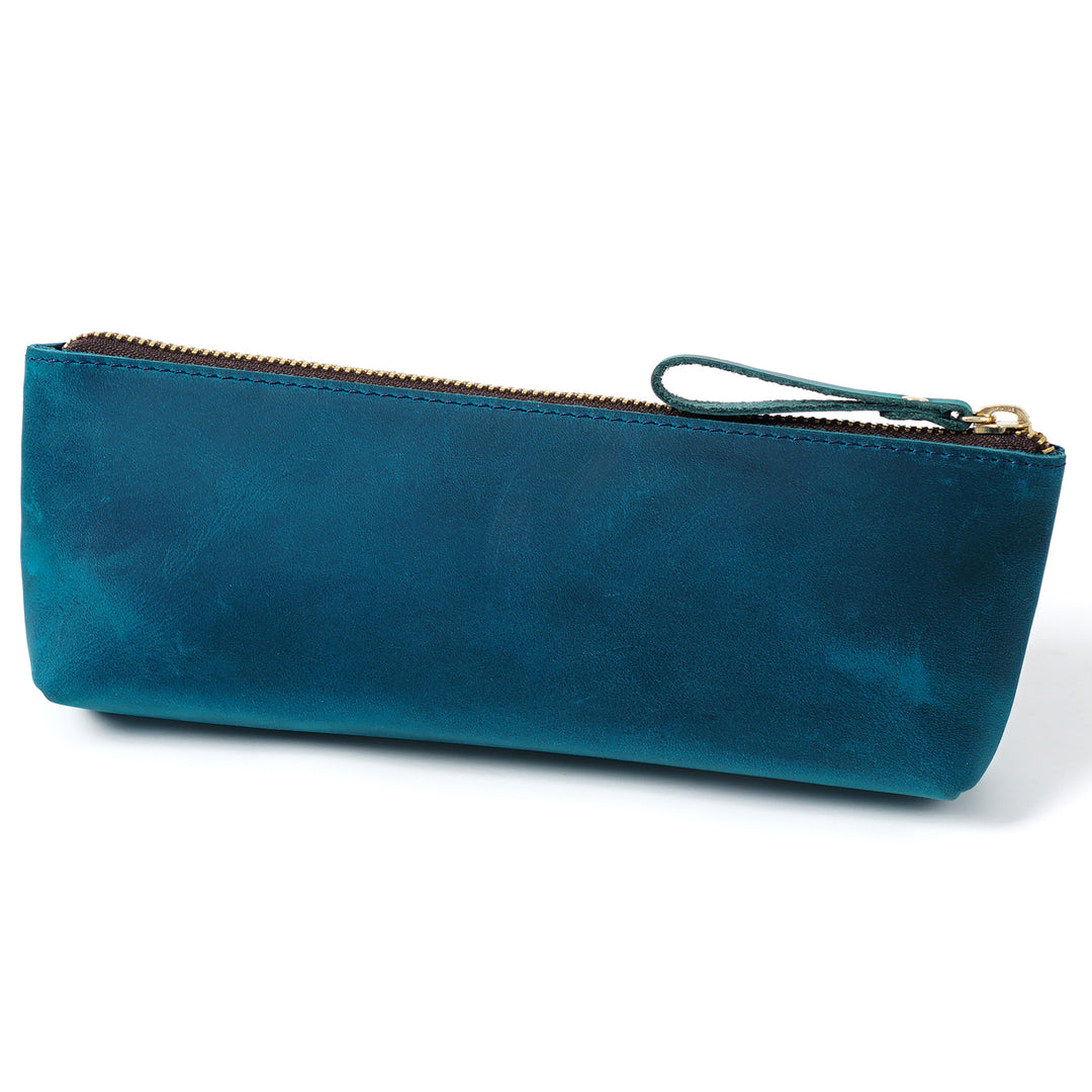 Leather Zippered Pencil Case