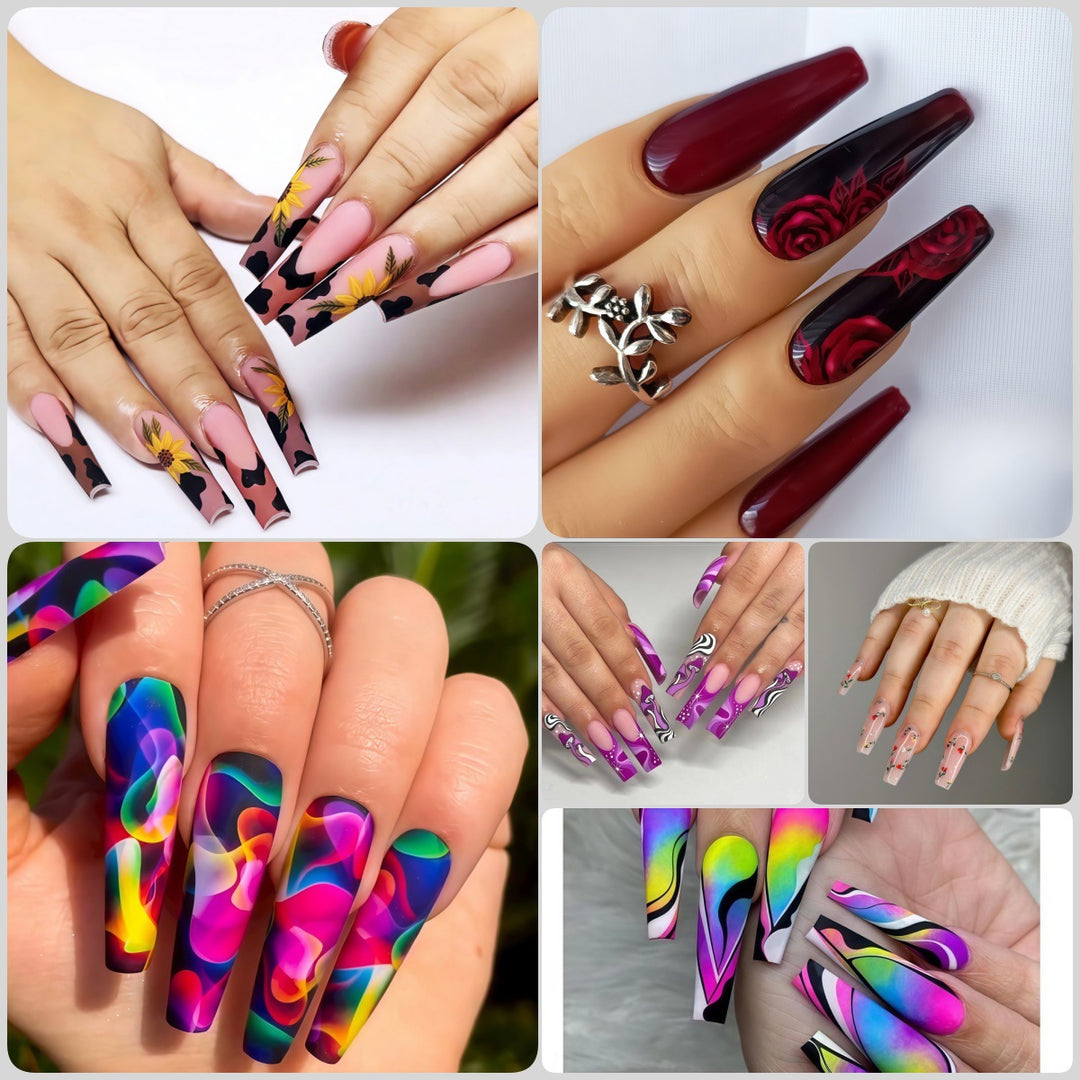 Artificial nails with abstract patterns Stornfield