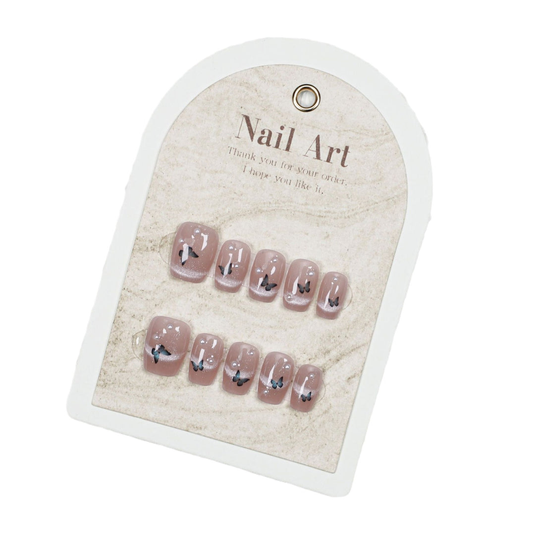 Artistic Glitter Butterfly Press-On Nails Stornfield