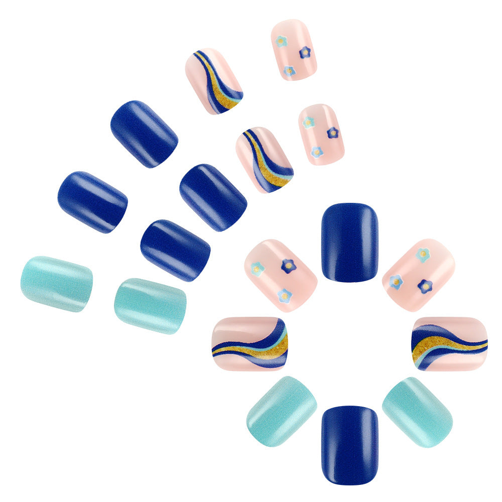 Artistic Floral Acrylic Press-On Nails Stornfield