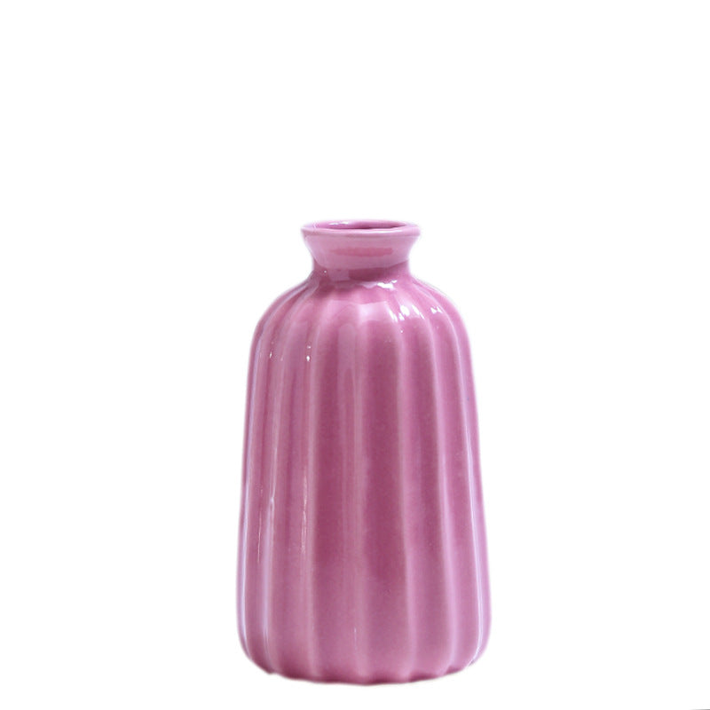 Ribbed Ceramic Bud Vase Stornfeild