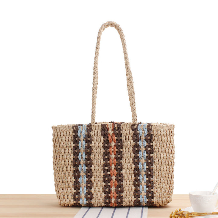 Beach bag in elegant woven style Stornfield