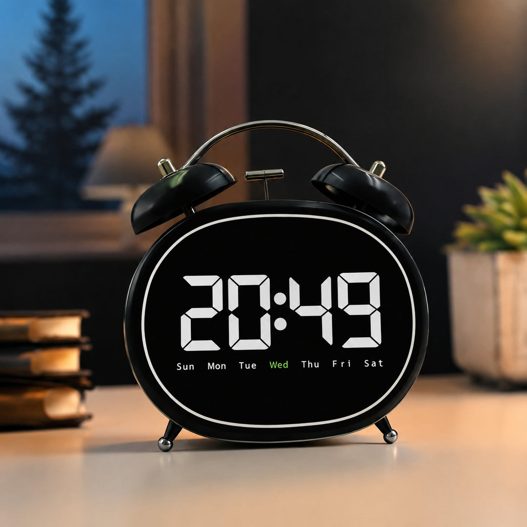 Digital Bluetooth table clock with large digits Stornfield