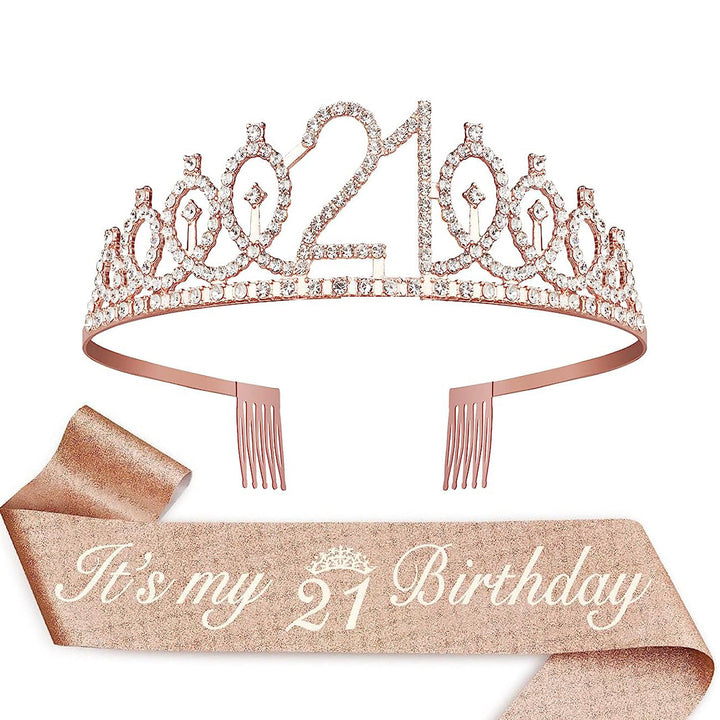 Ladies Crystal Princess Crown with 30 & Fabulous lettering Stornfield