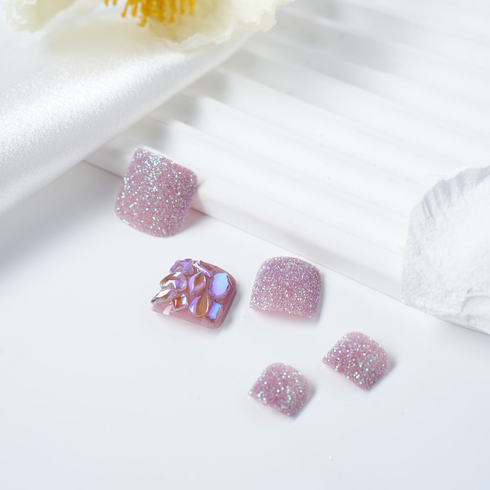 Glittering Rhinestone Press-On Nail Set Stornfield