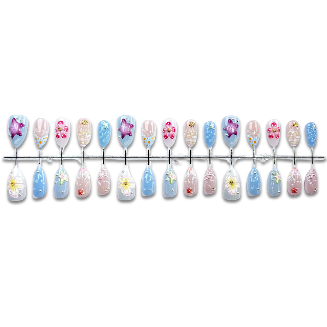 Artistic Floral Press-On Nail Collection 1790745449