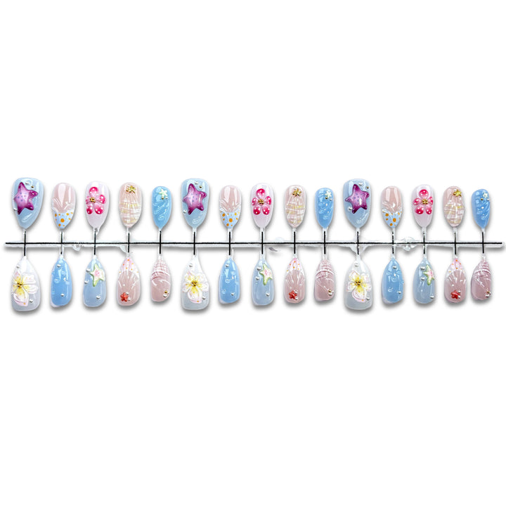 Artistic Floral Press-On Nail Collection 1790745449