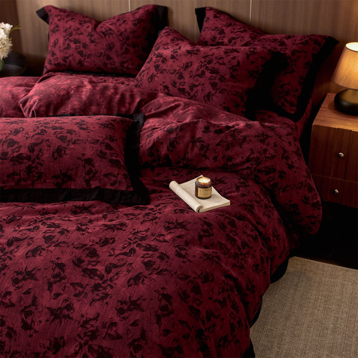 Velvet Jacquard Duvet Cover Set