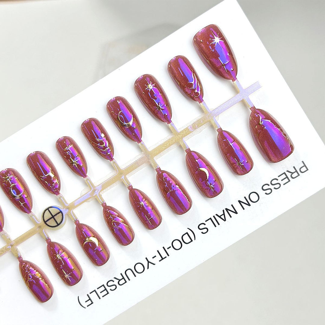 Decorative Press-On Nail Set with Unique Designs Stornfield