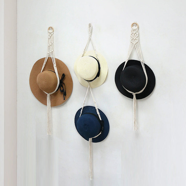 Macrame Hanging Sun Hat Organizer Stornfield