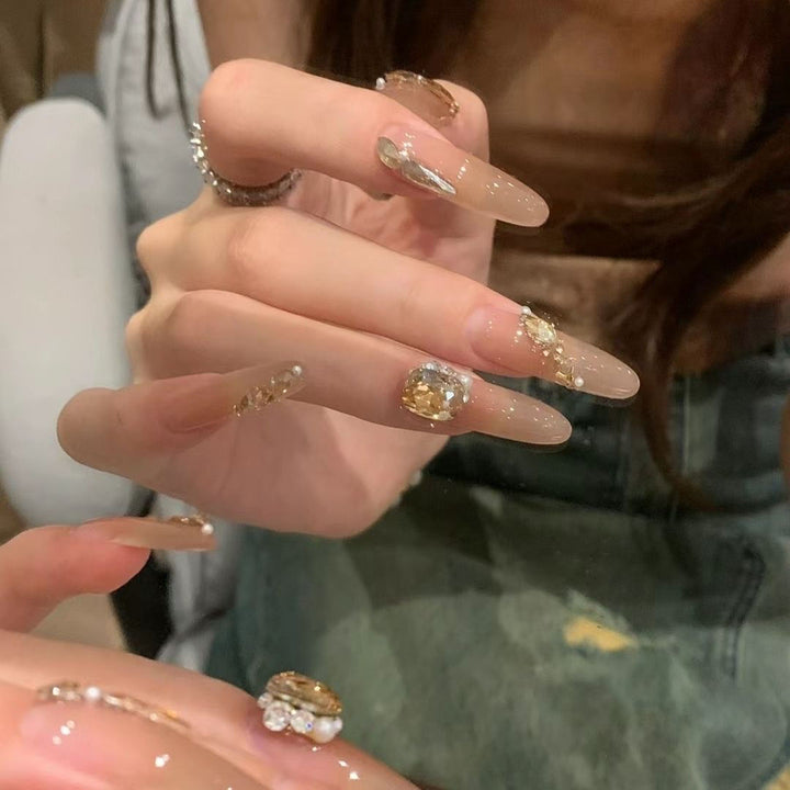Elegant Botanical Press-On Nails Stornfield