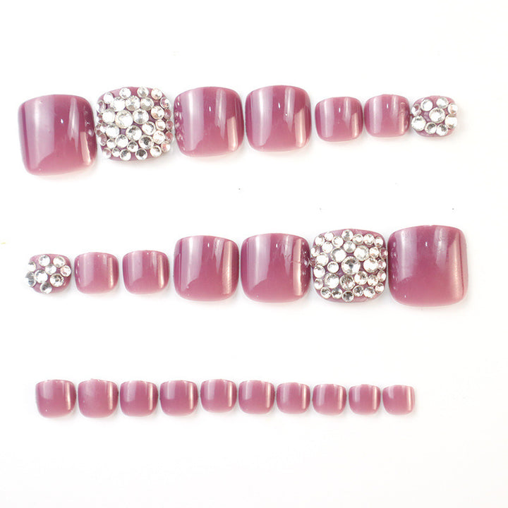 Glamorous Rhinestone Press-On Toenail Set Stornfield