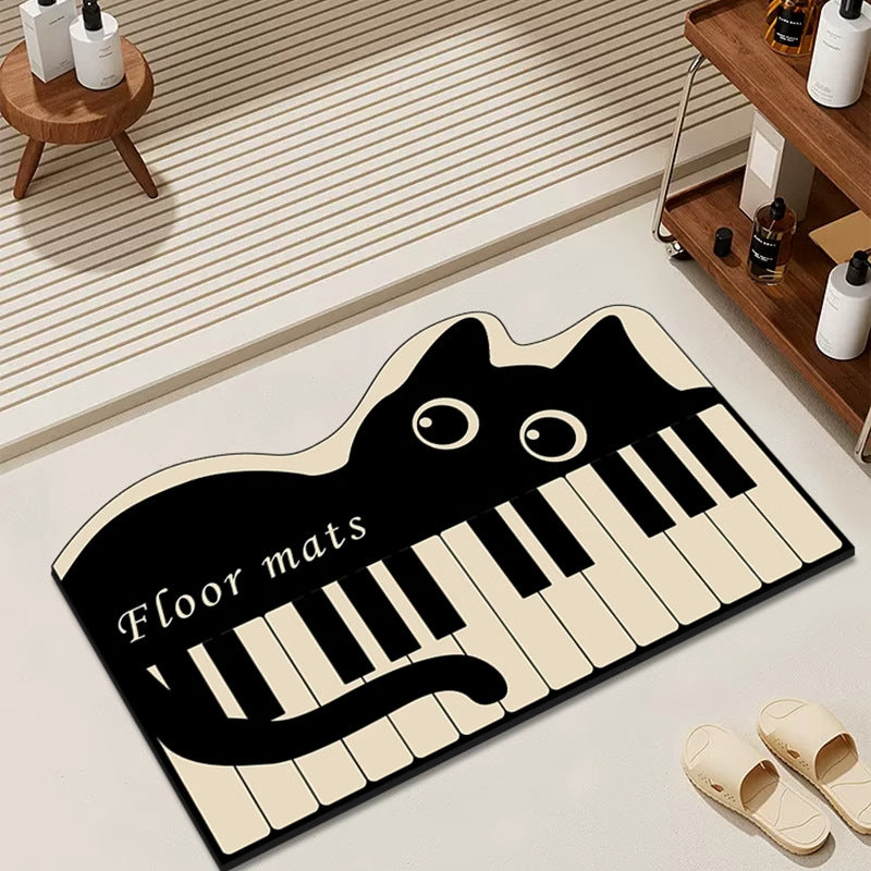 Playful Cat-Themed Area Mat