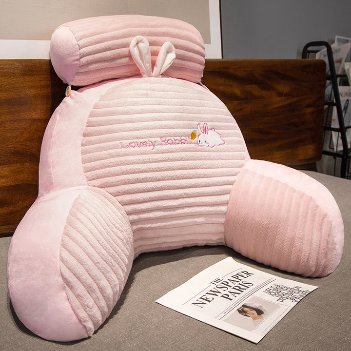 Plush back support pillow in toast design Stornfield