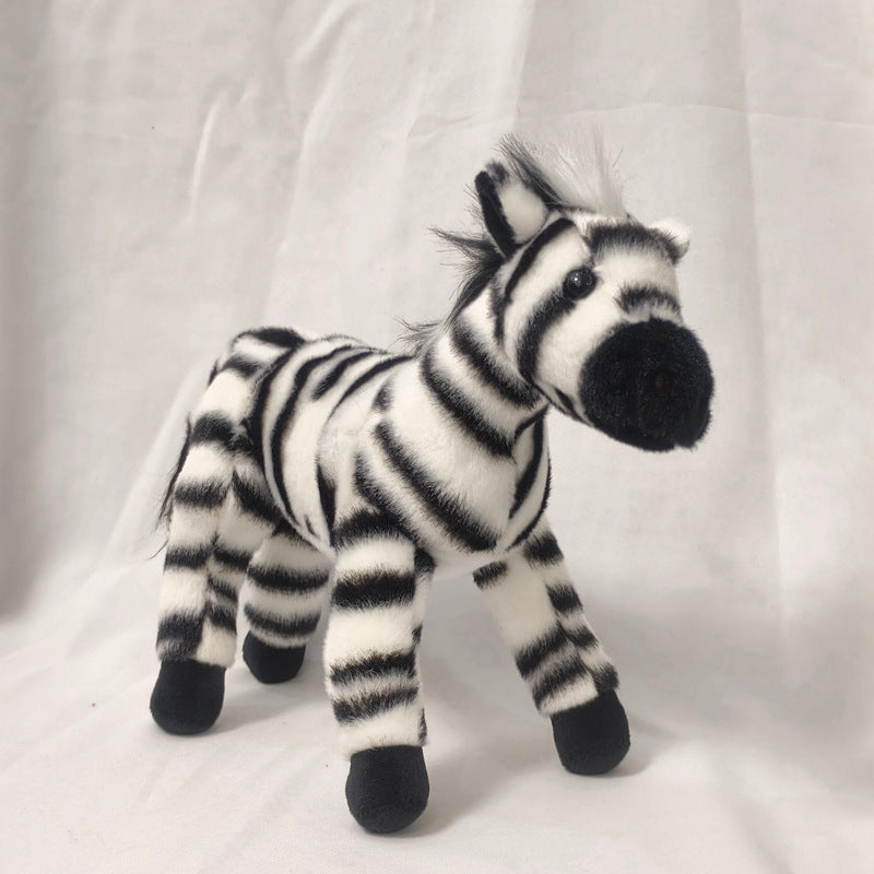 Plush Zebra Stuffed Animal with Soft Striped Fur and Realistic Mane Stornfield