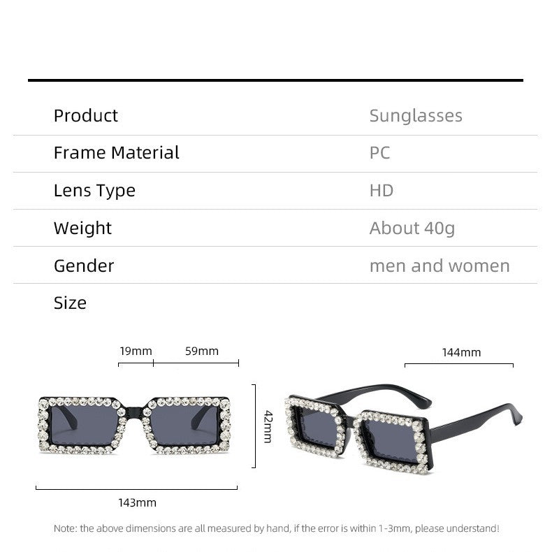 Women's fashionable sunglasses with glittering frame embellishment Stornfield