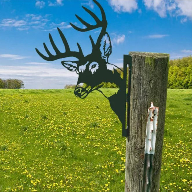 Outdoor Garden Farm Peeping Goat Metal Artwork Indoor Decoration | Stornfield