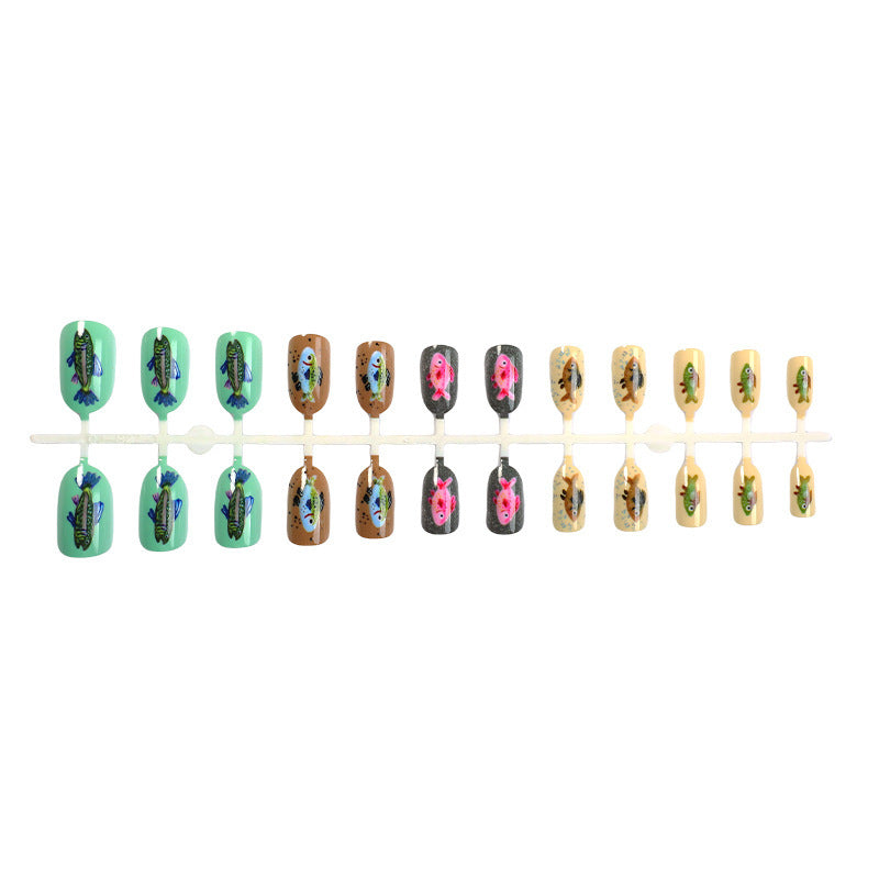 Creative nail art set with colorful animal designs Stornfield