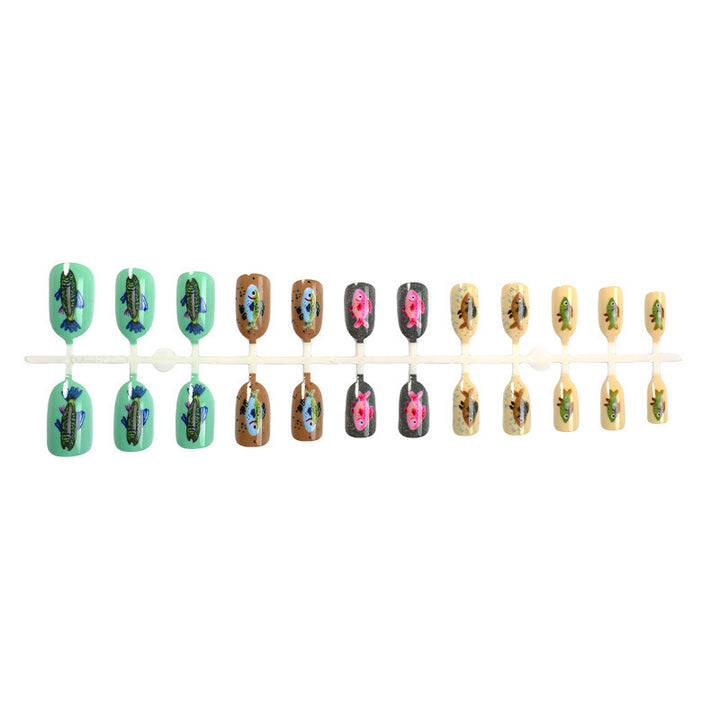 Creative nail art set with colorful animal designs Stornfield