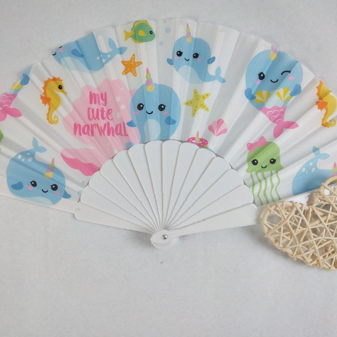 Ladies fan with shimmering scale patterns Stornfield