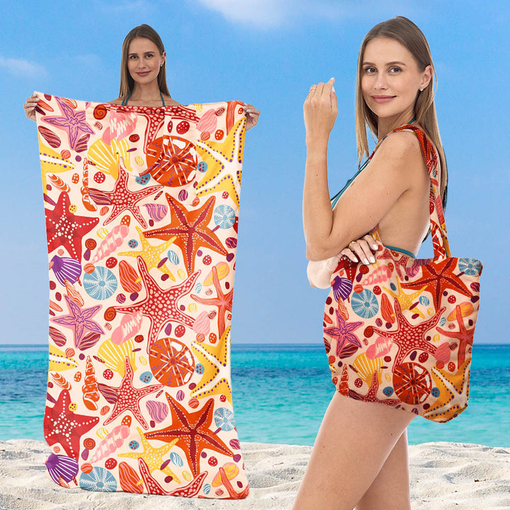 Beach towel with elegant floral patterns Stornfield