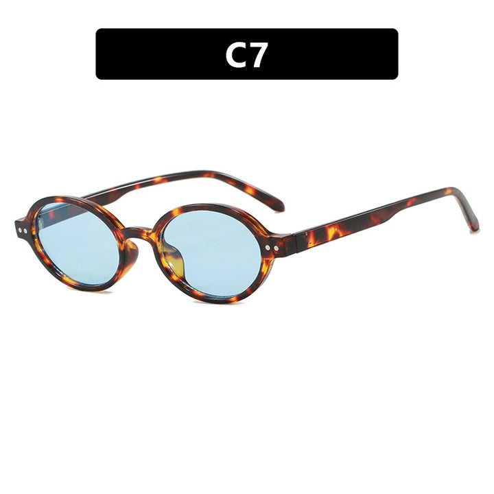 Ladies fashionable oval-shaped sunglasses with fancy frame Stornfield