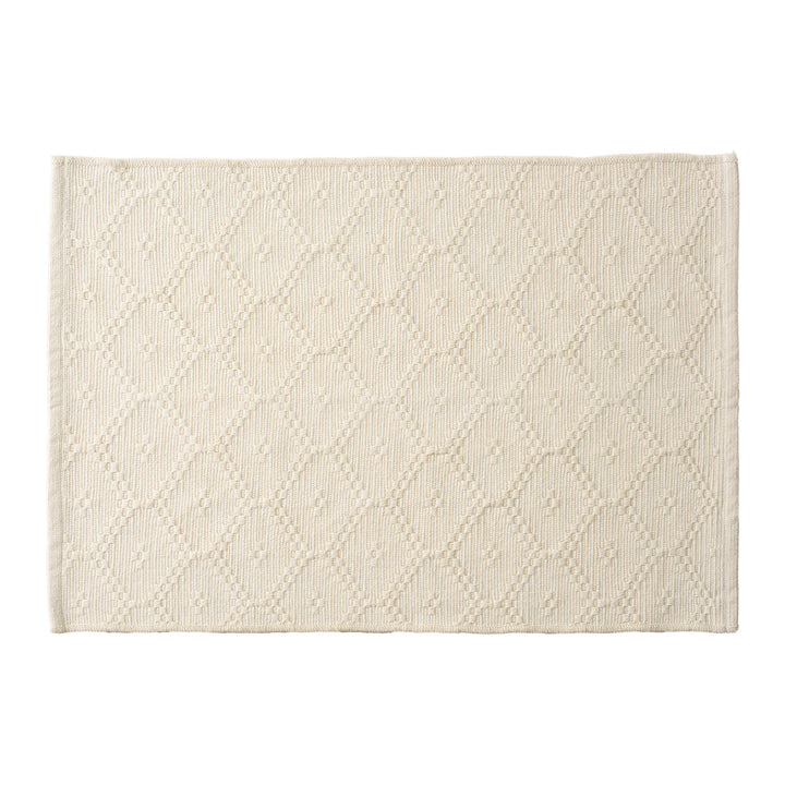 Woven square placemat with embossed diamond pattern Stornfield