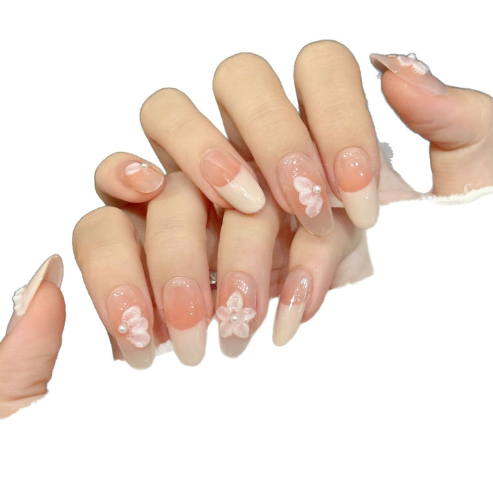 Floral Acrylic Press-On Nail Art Set