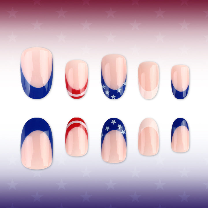 Patriotic Themed Gel Nail Art Stornfield 1787543075