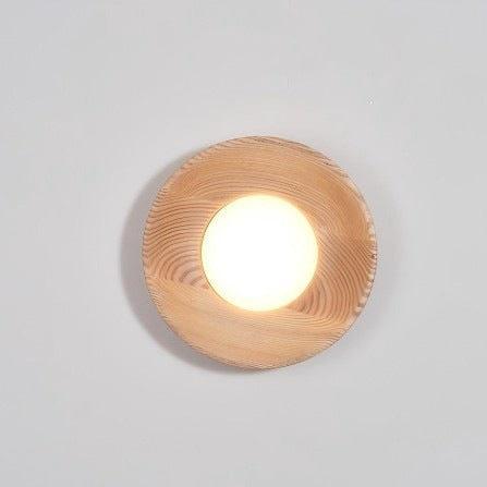 Modern Round Wooden Ceiling Light Fixture