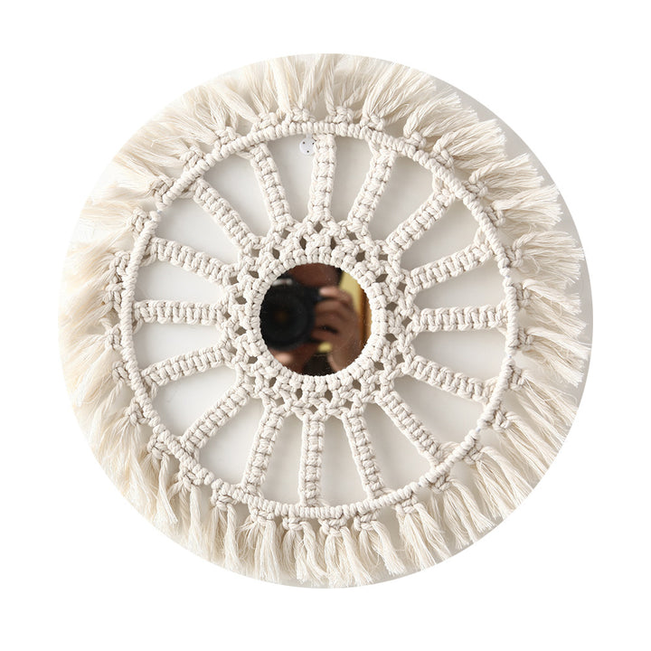 Bohemian Macrame Wall Mirror Stornfield