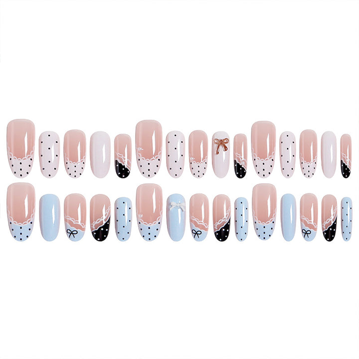 Artificial nail set with elegant accents and fine designs Stornfield