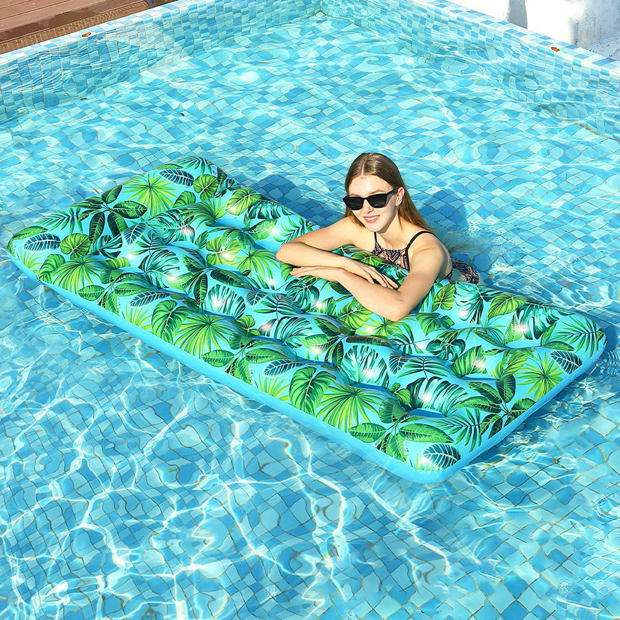 Ladies Inflatable Sun Lounger with Tropical Design Stornfield