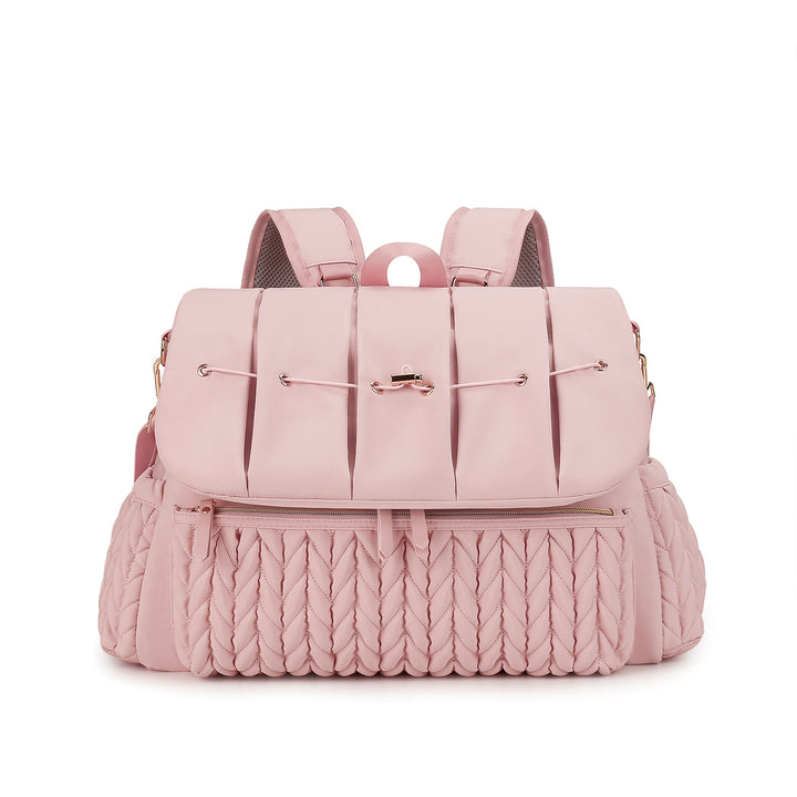 Elegant and Stylish Backpack with Faux Leather and Woven Design Stornfield