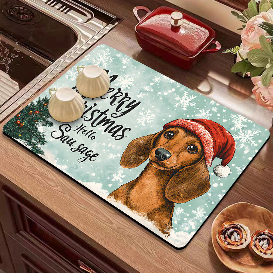Holiday-Themed Kitchen Mat