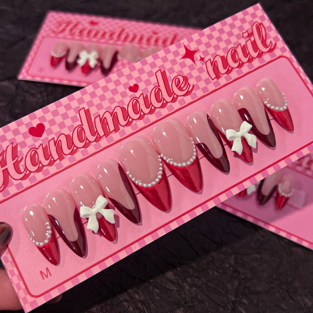 Artificial acrylic nails with detailed floral accents Stornfield